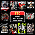 150+ Luxury Urban Money Graphic PNG Bundle | Streetwear Designs for POD Brands