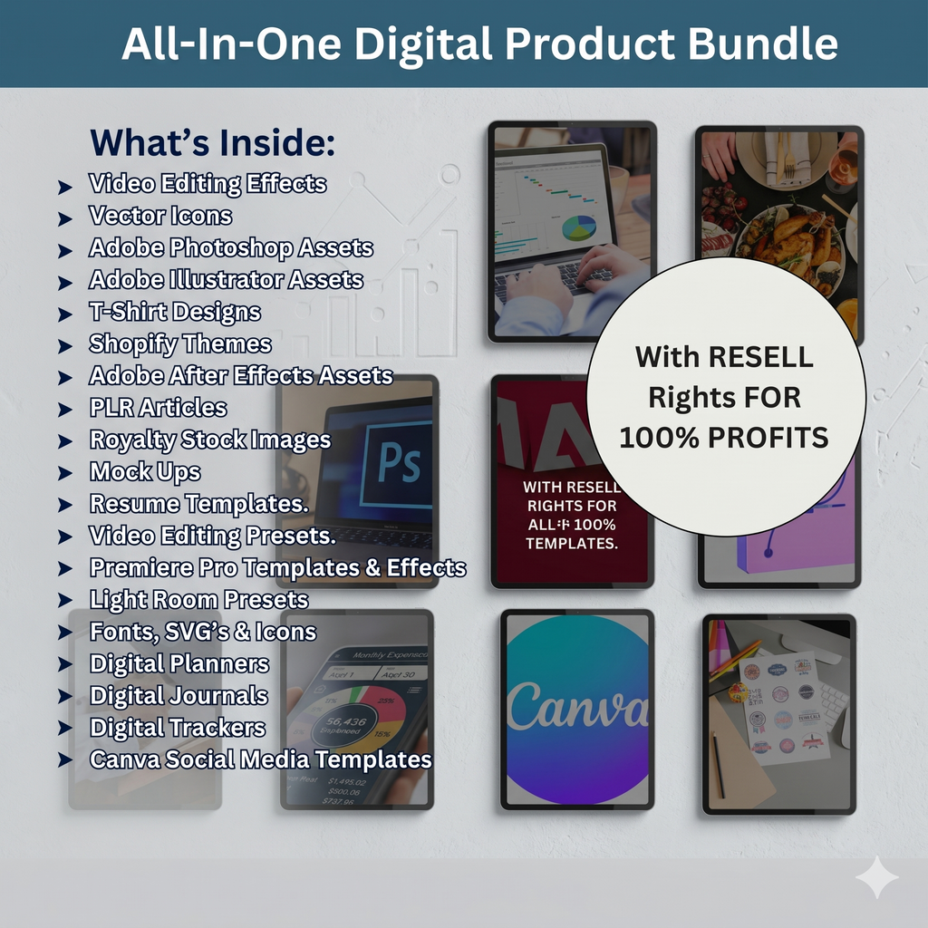 Ultimate $100M+ PLR & MRR Digital Products Bundle | Master Resell Rights & Passive Income Resources