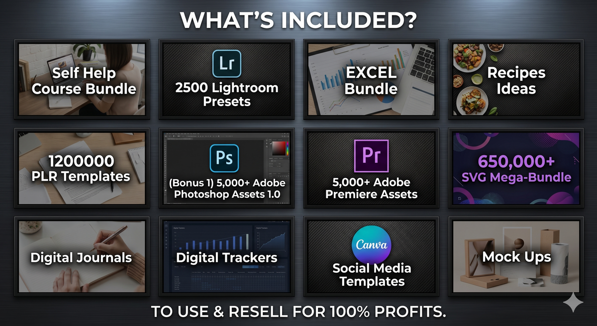Ultimate $100M+ PLR & MRR Digital Products Bundle | Master Resell Rights & Passive Income Resources