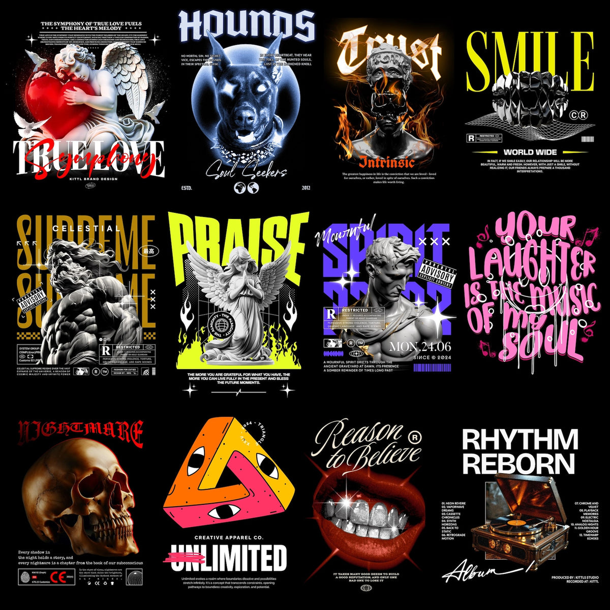 1200 Urban Streetwear PNG Collection, Trendy Tee Graphic Bundle, Hip Hop Apparel Designs, Digital Download Pack, POD T-Shirt Artwork Set, Modern Fashion Print PNGs