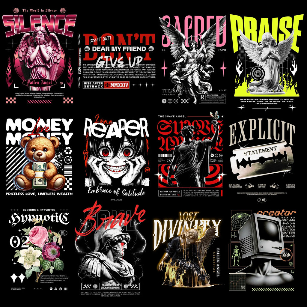 1200 Urban Streetwear PNG Collection, Trendy Tee Graphic Bundle, Hip Hop Apparel Designs, Digital Download Pack, POD T-Shirt Artwork Set, Modern Fashion Print PNGs