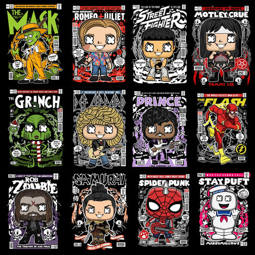 200+ Collectible Pop Art Streetwear PNG Bundle | Urban Character T-Shirt Design Pack
